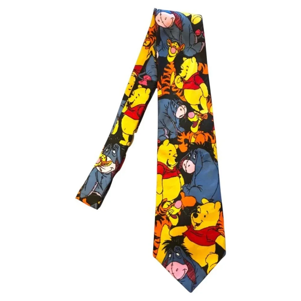 Vintage Winnie The Pooh Tigger Eeyore Neck Tie 60